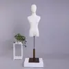 Maniquí de medio cuerpo para tienda de ropa, maniquí de medio cuerpo para exhibición de ropa femenina, soporte de exhibición de madera maciza vintage