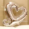 Globo de aluminio en forma de corazón de estrella de cinco puntas decoración de habitación de boda cumpleaños