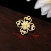 Zhongxing accesorios de joyería diy pieza de flor material de horquilla hecho a mano material de tocado cobre chapado en oro corona para el cabello colgante de borla