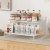 Mesa de Café de Oficina Estante de Almacenamiento de Bebidas Multicapa Lujo Ligero Portavasos para Mesa de Comedor de Cocina Estante de Almacenamiento de Snacks para Sala de Estar