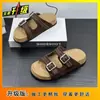 Sandálias Femininas Estilo Birkenstock com Solado Grosso e Dupla Fivela Nova Coleção Primavera 2026 Estilo Étnico Confortáveis Casuais Chinelos Slip-On