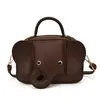 Nova bolsa de ombro feminina fofa em formato de elefante transfronteiriça, bolsa de mão em couro PU, bolsa transversal, bolsa pequena de desenho animado multicolorida