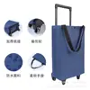 Carrito de Camping con Bolsa de Arrastre, Carrito Telescópico, Carrito de Compras con Ruedas, Remolque Pequeño para Recoger Paquetes, Bolsa Plegable para Mudanzas