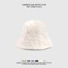 Sombrero para Mujer Sombrero de Pescador de Piel de Conejo Japonés Combinable Invierno Cálido Cubre la Cara Sombrero de Cubo de Felpa a Prueba de Frío Muestra Cara Pequeña