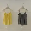 Wgwe10080 Ropa de Mujer Shisanxing de Guangzhou 2026 Verano Nuevo Top Camisola de Cuadros con Cordones