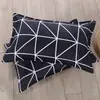 Funda de almohada simple estampada 48*74 cubierta para inserto de almohada, funda de almohada engrosada para adultos, universal para dormitorios y hoteles