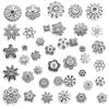 Accesorios de joyería de aleación DIY pétalos huecos soporte de flores cuentas espaciadoras para pulsera cuentas de posicionamiento material de capullo de flor V149