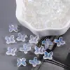 Contas de Pétalas de Osmanthus Esmaltadas em Vidro 12mm Trevo de Quatro Folhas Flor de Quatro Pétalas DIY Grampo de Cabelo Artesanal Pulseira Joias