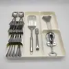 Caja de Almacenamiento Clasificadora de Cajones Organizador Multifuncional para Utensilios de Cocina Cubiertos Compartimentado Caja para Herramientas Varios Productos Dos Capas
