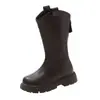 Botas Altas Largas de Felpa para Niñas, Estilo Nuevo Otoño/Invierno 2026, Botas Altas Infantiles, Botas de Princesa para Niña, Botas de Cuero de Caña Alta Primavera/Otoño