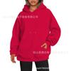 Chaqueta de Color Sólido Nueva Más Vendida de Amazon con Capucha de Manga Larga para Mujer Top Holgado Transfronterizo Sudadera para Mujer de Primavera y Otoño