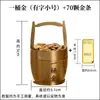 Juego de Adornos de Cuenco de Tesoro Atractor de Fortuna con Lingotes y Barras de Oro, Regalos para Bodas y Atracciones Turísticas, Venta al por Mayor desde el Fabricante, Latón con Cien Bendiciones