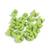 30/paquete color acrílico semicírculo giratorio música para comer agujero goloso cuentas diy cadena de teléfono móvil colgante accesorios venta al por mayor