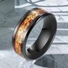 Anillo de acero de titanio para hombre moderno para hombre hip hop ins europeo y americano transfronterizo negro epoxi personalidad anillo de acero inoxidable joyería