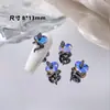 Joias de Nail Art Cintilantes Diamante Ovo de Pombo Pilha Diamante Borboleta Oval Pingente de Liga Laço Nail Art Decoração de Diamante