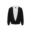 UTiiTUii Suéter Falso de Duas Peças Estilo College Retrô Outono e Inverno para Homens e Mulheres Casais Estilo Artístico Tricô Outono e Inverno 085