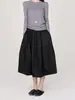 Falda Casual de Lana de Cintura Alta Otoño e Invierno 2025, Falda Floral de Gama Alta/Falda Burbuja Negra/Falda Pequeña para Mujer