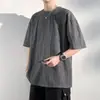Camiseta de Manga Curta para Homem 2026 Novo Verão Estilo Fino Solta Fresca Respirável Seda de Gelo Secagem Rápida Top Camiseta