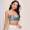Ventas Directas de Fábrica Transfronterizo Estación Independiente para Discoteca de Mujeres Aliexpress Cadena de Metal Lentejuela Tirantes Tubo Superior 842