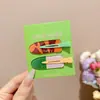 Presilhas de cabelo de alta qualidade estilo coreano em cores dopamina para mulheres, presilhas de bico de pato doces para franja, acessórios de cabelo