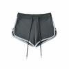 Shorts Esportivo de Contraste de Cor Versátil Feminino Novo Cintura Baixa Cordão Reto Casual Hot Pants S21023