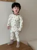 Conjunto de ropa de casa para bebé, conjunto de otoño para niños, conjunto de dos piezas de top y pantalones de otoño, nuevo estilo 2026, ropa interior sin costuras de grado A para niños