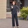 2026 Novo Moda Elegante para Meia-Idade Redutor de Idade Estiloso Casual Mãe Novo Chinês Solto Plus Size Versátil Conjunto de Três Peças