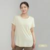 Camiseta Plus Size de Manga Curta com Secagem Rápida para Mulheres, Solta e Respirável, Alta Elasticidade, Top Esportivo para Fitness, Yoga, para Figuras Curvilíneas