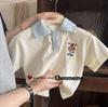 Camisa Polo Sem Manga Masculina Estilo Verão 2025 Roupa de Fora Sem Manga Linda Camisa Polo Infantil Tops de Bebê Atacado