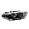 Dedicado a la carcasa del faro del BMW Serie 3 F30 F 35 320 325 gancho doble modificado LED de circulación diurna señal de giro de flujo de agua