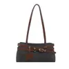 Bolsa de Ombro Único para Axila de Motociclista da Moda Feminina 2026 Nova Bolsa de Mão para o Dia a Dia Pequena Bolsa Baguete Textura Fresca Retro