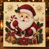 Conjunto popular de pintura de pérolas DIY 5D5D: Design de boneco de neve e rena de Natal, pintura de diamante feita à mão para decorações festivas