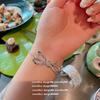 Pulseira de Gemas com Estrelas e Pontos Brilhantes Banhada a Ouro 18K Zircônia Gimono Diamante Completo Pulseira Larga Pulseira Nó de Laço