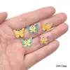 Colgante de Mariposa de Esmalte de Colores Más Vendido Transfronterizo Accesorios de Joyería de Aleación para DIY Colgante de Collar Pulsera Bolsa Llavero