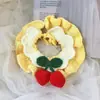 Baberos para Mascotas del Festival de Primavera, Collares de Año Nuevo para Perros y Gatos, Bufandas Lindas para el Cuello, Bufandas Tejidas a Mano de Flor de Cerezo