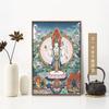 Pintura decorativa de estilo retro thangka para pasillo de sala de estar, estatua de Buda de Dunhuang, impresiones artísticas, nuevo mural de pintura colgante de Bodhisattva de estilo chino