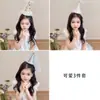 Noiva Doce Nova Renda Feliz Aniversário Malha Estilo Ins Laço Presilha Adorno de Cabeça Mechas Grampo de Cabelo Acessórios de Cabelo