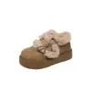 Zapatos de Algodón con Velcro Boken Zapatos de Algodón de Gamuza de Invierno para Mujer con Más Terciopelo Más Grueso Lazo 2026 Nuevo Estilo Diseño Moderno