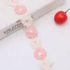 Cor do laço pequena flor acessórios artesanais diy lado do laço com cortina de roupas bordado tecido material decorações