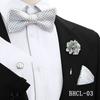 Gravata Borboleta Quadrada de Seda para Negócios Conjunto de 4 Peças Estilo Coreano Masculino Acessórios de Vestimenta para Banquete de Casamento Fábrica de Gravatas de Borboleta Estoque Pronto