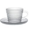Conjunto de Xícaras de Chá Vermelhas e Copos de Café Seis Xícaras Seis Pires Padrão Vertical Transfronteiriço Padrão em Relevo Xícara de Café Xícara de Chá Preto