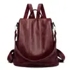 Mochila para Mulheres, Moda Estilo Coreano 2026 Novo Modelo, Bolsa Versátil de Couro de Vaca para Mulheres, Mochila Multifuncional Antifurto de Couro Macio
