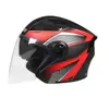 Capacete de Moto com Espelho Duplo, Bateria, Capacete para Veículo Elétrico, Capacete de Segurança Anti-Nevoeiro para Homens e Mulheres, Capacete Meio Capacete com Proteção Solar para Todas as Estações