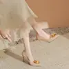 98888H-148 Zapatos de Tacón de Aguja para Mujer Zapatos de Boca Baja Zapatos de Salón para Mujer Raíces de Gamuza Elegantes para Viaje de Negocios