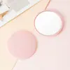 Espejo de maquillaje minimalista, mini, portátil, redondo, de una sola cara, para estudiantes, de bolsillo, con estampado publicitario impreso, pequeño.