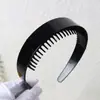 Diadema Antideslizante Dentada Estilo Peine Coreano Simple Unisex Básica para Lavarse la Cara Diadema Ancha Mate Accesorio para el Cabello