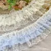 10cm multicolor en bloques de color encaje de gasa ribete de volantes DIY Lolita material para paraguas accesorios para ropa calcetines
