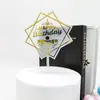 Inserts para Bolo de Aniversário de Celebridade da Internet em Acrílico Decoração Espelhada Refletiva Cartão em Inglês para o Dia das Mães