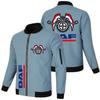 Chaqueta de Hombre Azul Deportiva Talla Grande Moderna Comercio Exterior Cierre Holgada Estilo Motociclista Punk Estándar de Coche
