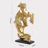 Decoraciones Artísticas Creativas para Sala de Estar, Escultura El Silencio es Oro, Adornos Artesanales Vintage de Resina 16324